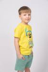 Комплект для мальчика (футболка и шорты) 42112 (Желтый/шалфей) - Лазар-Текс