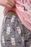 Пижама Королевишна детская короткий рукав с брюками (Розовый) (Фото 3)