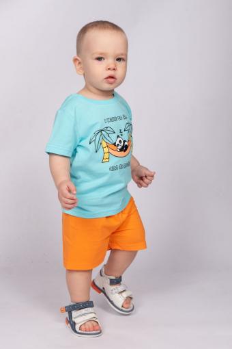 Комплект для мальчика 42108 (Яр.бирюзовый/оранжевый) (Фото 2)