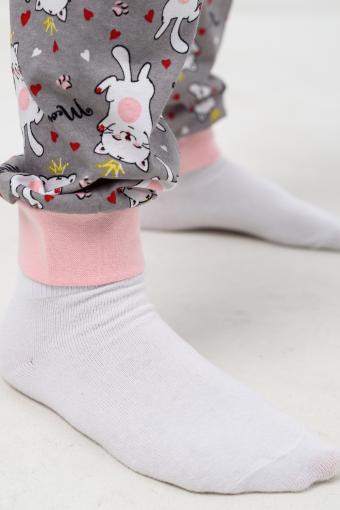 Пижама Королевишна детская короткий рукав с брюками (Розовый) (Фото 2)