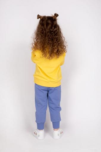Комплект для девочки (джемпер_брюки) 0451 (Желтый/лавандовый) (Фото 2)