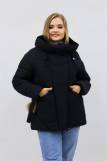 Зимняя женская куртка еврозима-зима 2876 (Черный) (Фото 1)