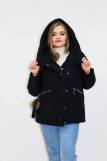 Зимняя женская куртка еврозима-зима 2876 (Черный) (Фото 2)