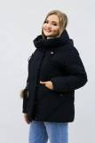 Зимняя женская куртка еврозима-зима 2876 (Черный) (Фото 3)