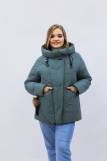 Зимняя женская куртка еврозима-зима 2876 (Бирюзовый) (Фото 1)