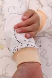 Пижама Лежебока футер начес детская (Молочный) (Фото 3)