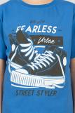 Комплект для мальчика 4293 (футболка _ шорты) (Джинс/т.синий) (Фото 3)