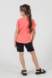 Фуфайка (футболка) для девочки ГРЕТТА-1 (Коралловый) (Фото 4)