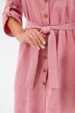 Платье-рубашка АМАНДА (Пудрово-розовый) (Фото 3)