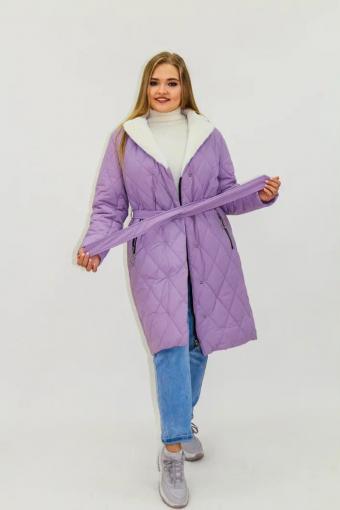 Демисезонная женская куртка осень-весна-еврозима 2816 (Сирень) (Фото 2)