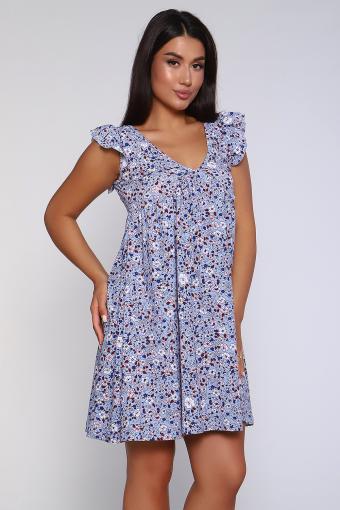 Платье 87505 (Серо-голубой) - Лазар-Текс