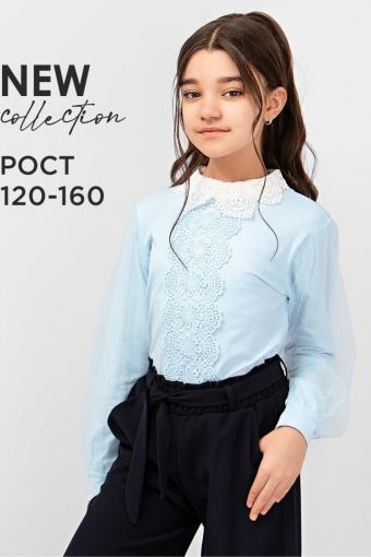 Блузка для девочки SP6546 (Голубой) - Лазар-Текс