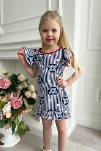 Платье 5104 детское (Синий) - Лазар-Текс