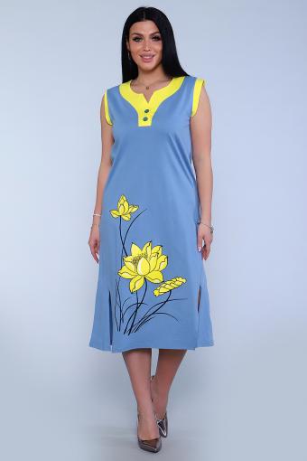 Платье 71063 (Голубой) - Лазар-Текс