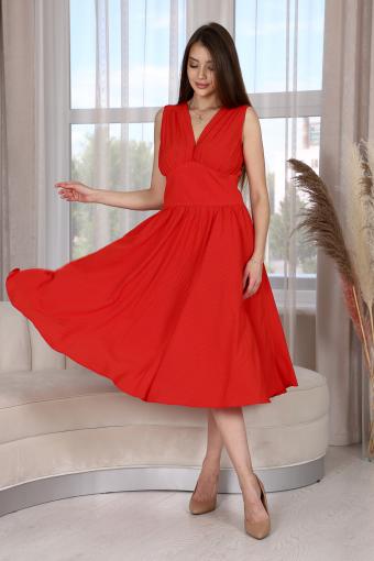 Платье П219 (Красный,белый) (Фото 2)