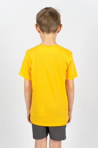 Комплект для мальчика 4292 (футболка _ шорты) (Желтый/т.серый) (Фото 2)