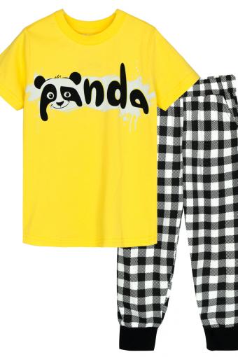 Пижама для мальчика 92212 (Желтый/черная клетка) (Фото 2)