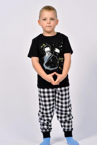 Пижама для мальчика 92210 (Черный/черная клетка) - Лазар-Текс