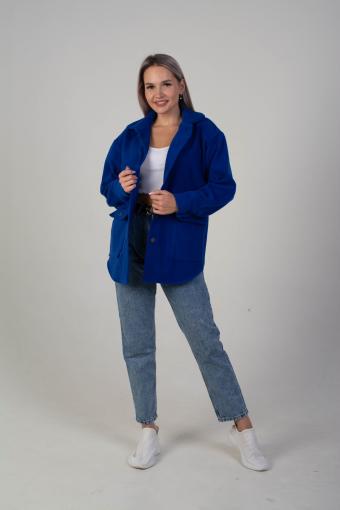 Пальто-рубашка 100009 (Синий) (Фото 2)
