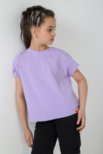 Фуфайка (футболка) для девочки ГРЕТТА-1 (Лиловый) (Фото 2)