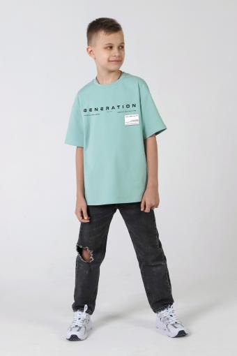 Фуфайка (футболка) для мальчика ЛЕОН-1 (Оливковый) (Фото 2)