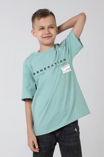 Фуфайка (футболка) для мальчика ЛЕОН-1 (Оливковый) - Лазар-Текс