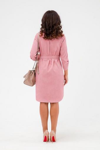 Платье-рубашка АМАНДА (Пудрово-розовый) (Фото 2)